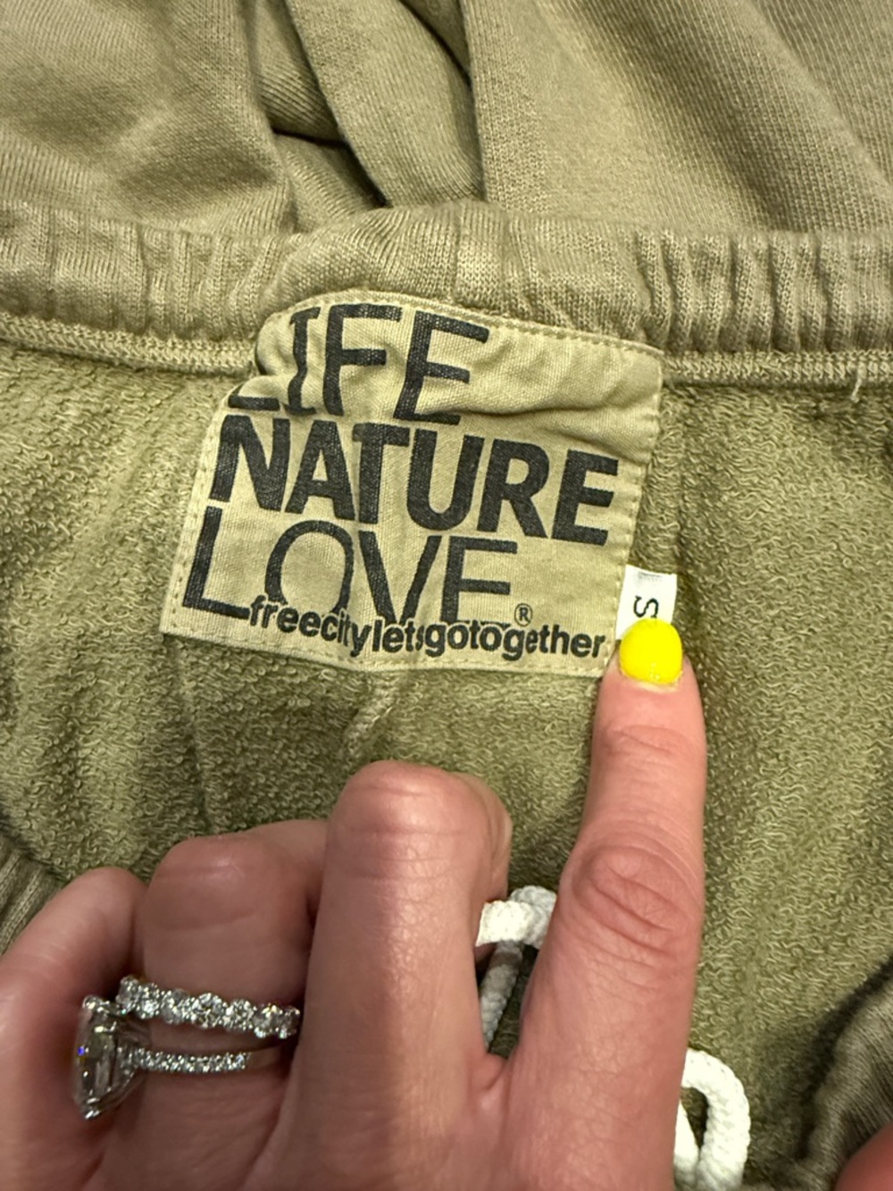 freecity sweats khaki with Blue Logo - Picture 2 of 6